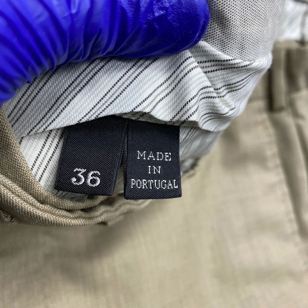 Ermenegildo Zegna Dress Pants Mens 36 Tan Wool Flat Front Luxury Business